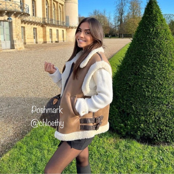 Zara COMBINATION FLEECE VEST - Picture 2 of 16